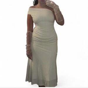 Meshki One Shoulder White Dress